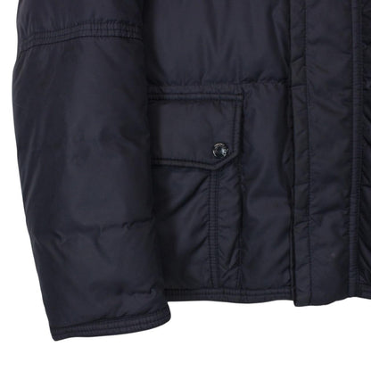 Moncler Amazzone Navy Blue Full Zip Multipocket Down Jacket