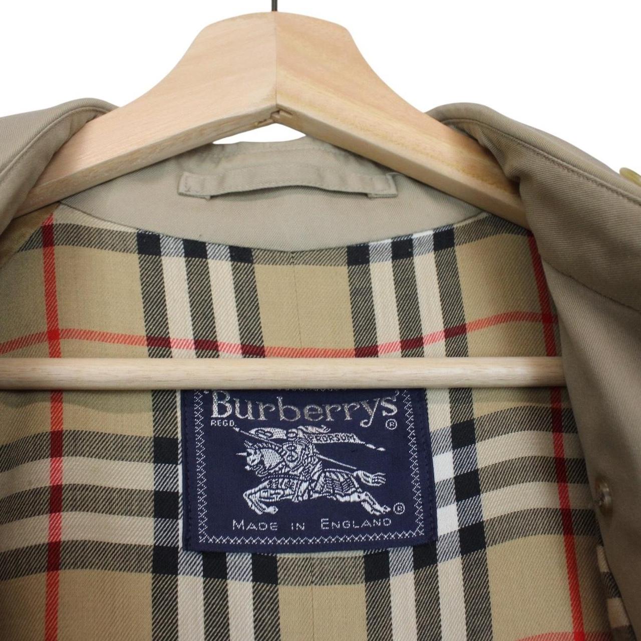 Vintage 90s Burberry Beige Double Breasted Belted Trench Coat