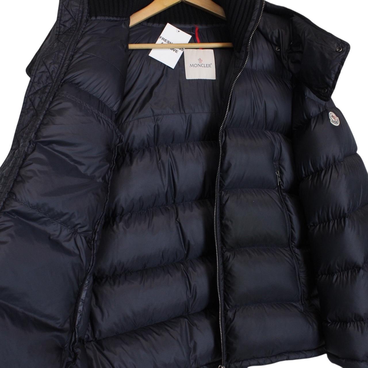 Moncler Pascal Navy Blue Full Zip Hooded Down Puffer Jacket