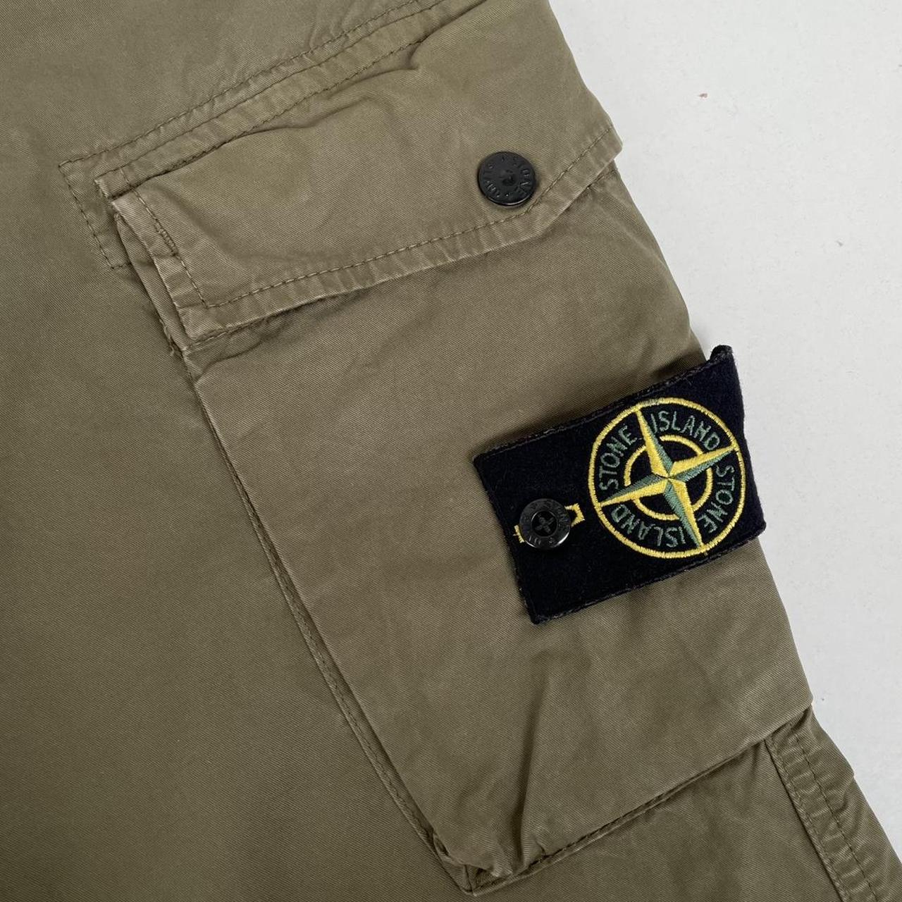 Stone Island SS 2021 Khaki Green Slim Fit Cargo Trousers