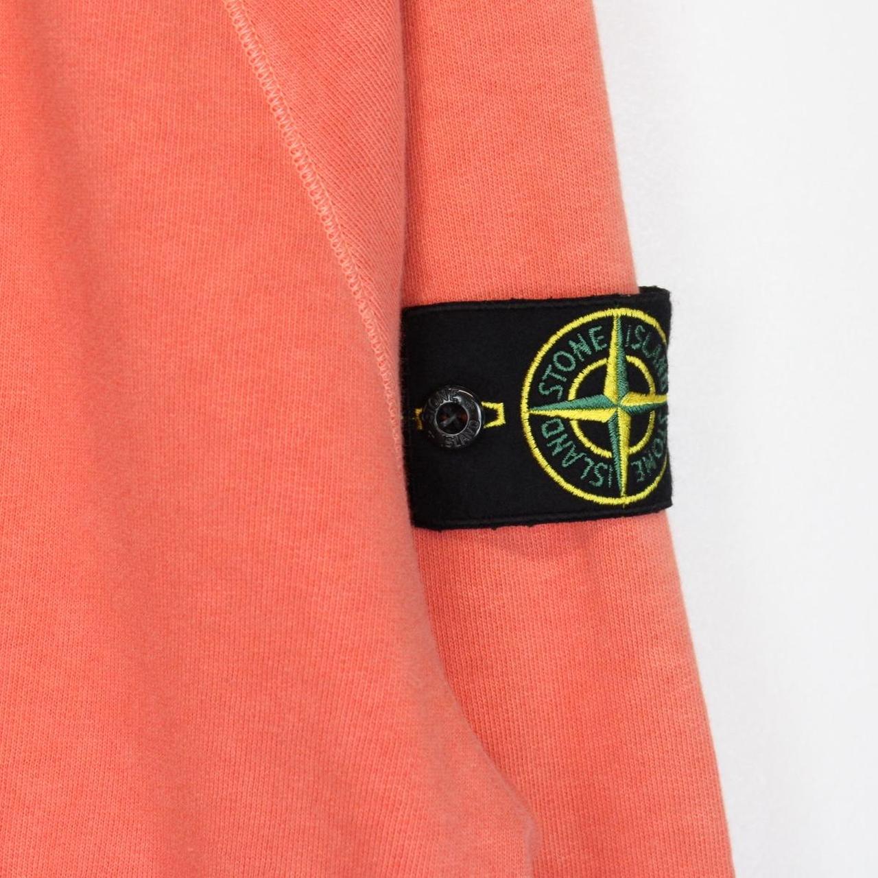 Stone Island SS 2022 Orange Full Zip Cotton Hoodie Jumper