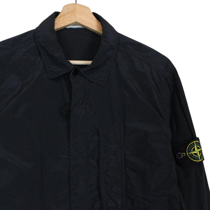 Stone Island SS 2018 Navy Blue Full Zip Nylon Metal Overshirt Jacket