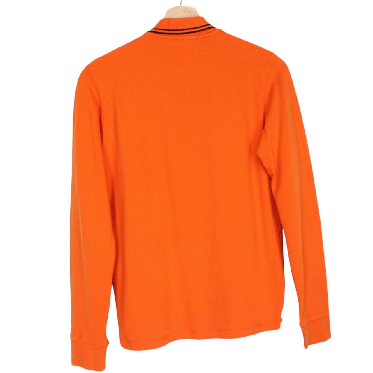 Stone Island Junior AW 2019 Orange Long Sleeve Compass Cotton Polo Shirt