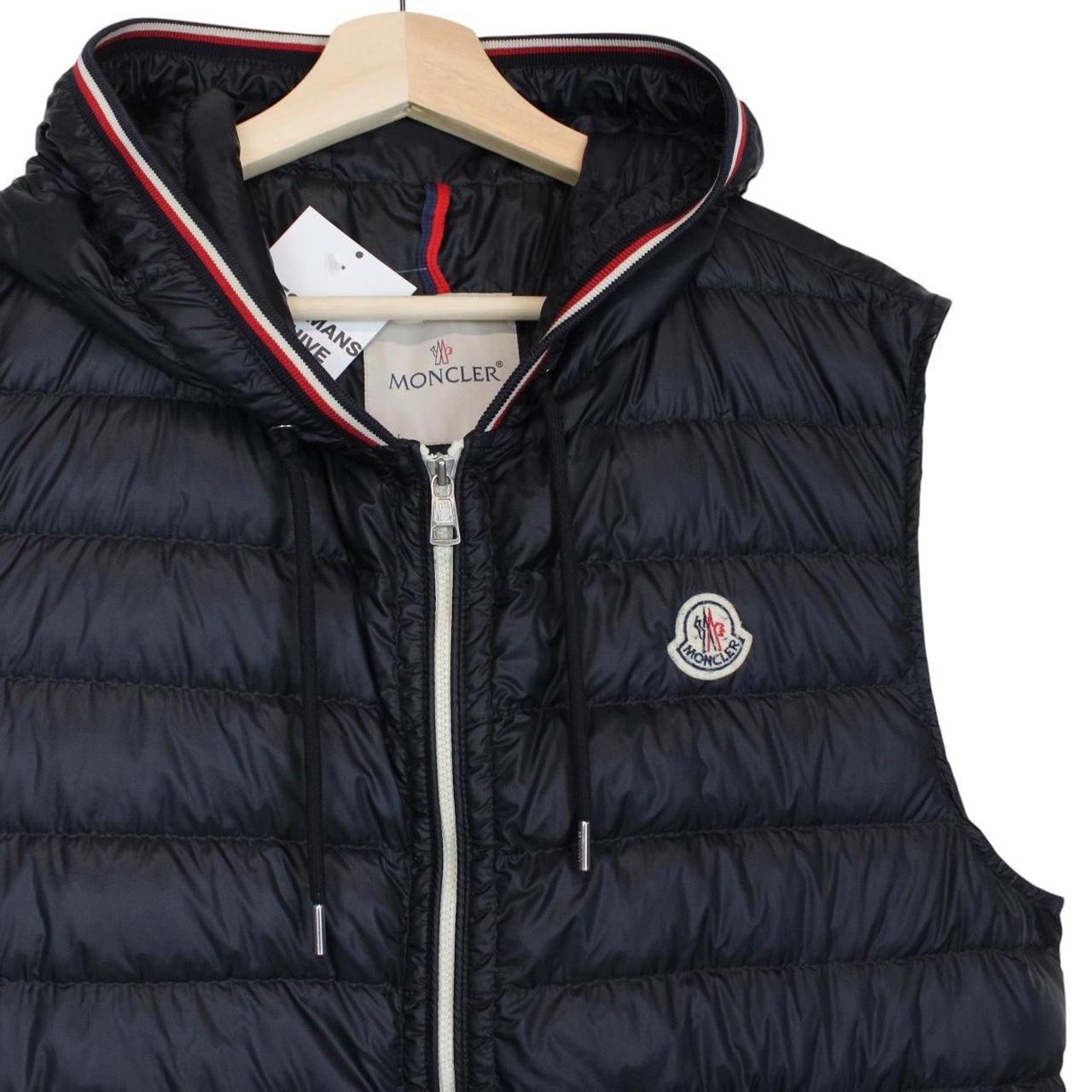Moncler Navy Blue Cyriaque Nylon Hooded Down Gilet / Bodywarmer