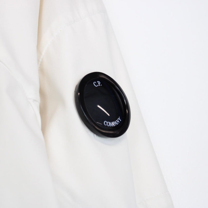 CP Company White and Black Pro-Tek Lens Hooded Jacket
