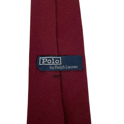 Vintage Polo Ralph Lauren Burgundy Wool Tie