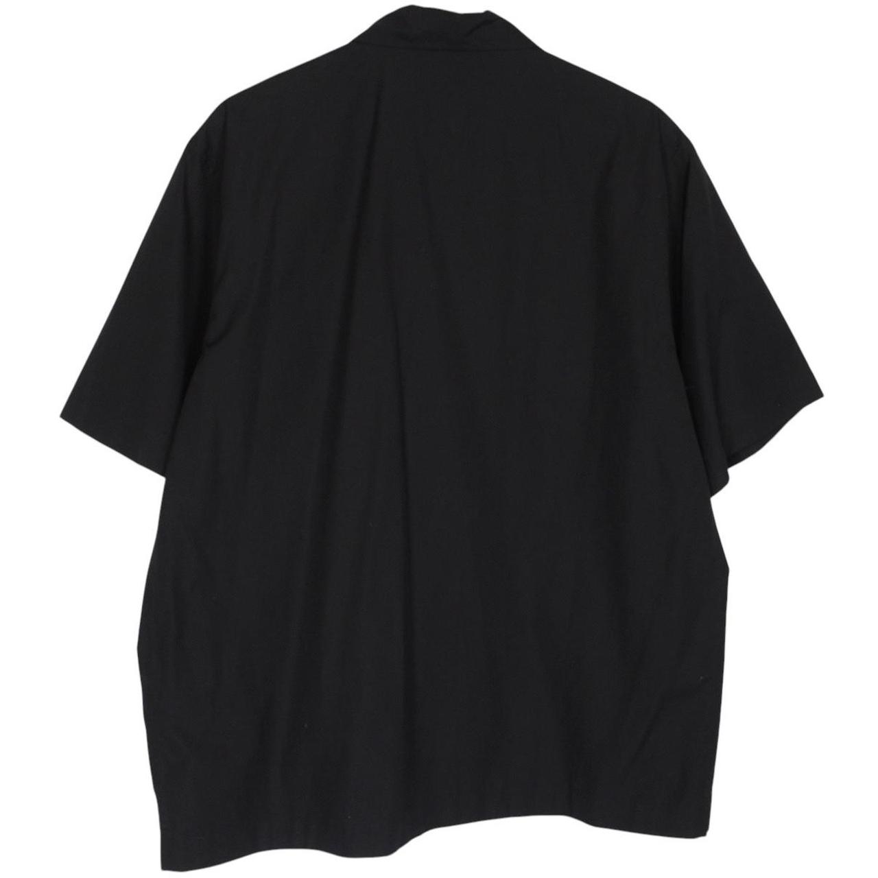 Prada x Raf Simons Signaux Black Graphic Print Short Sleeve Bowling Shirt