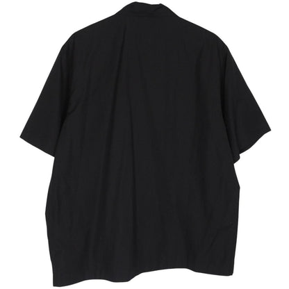 Prada x Raf Simons Signaux Black Graphic Print Short Sleeve Bowling Shirt