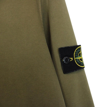Stone Island x Supreme AW 2017 Olive Green Logo Print Hoodie Jumper