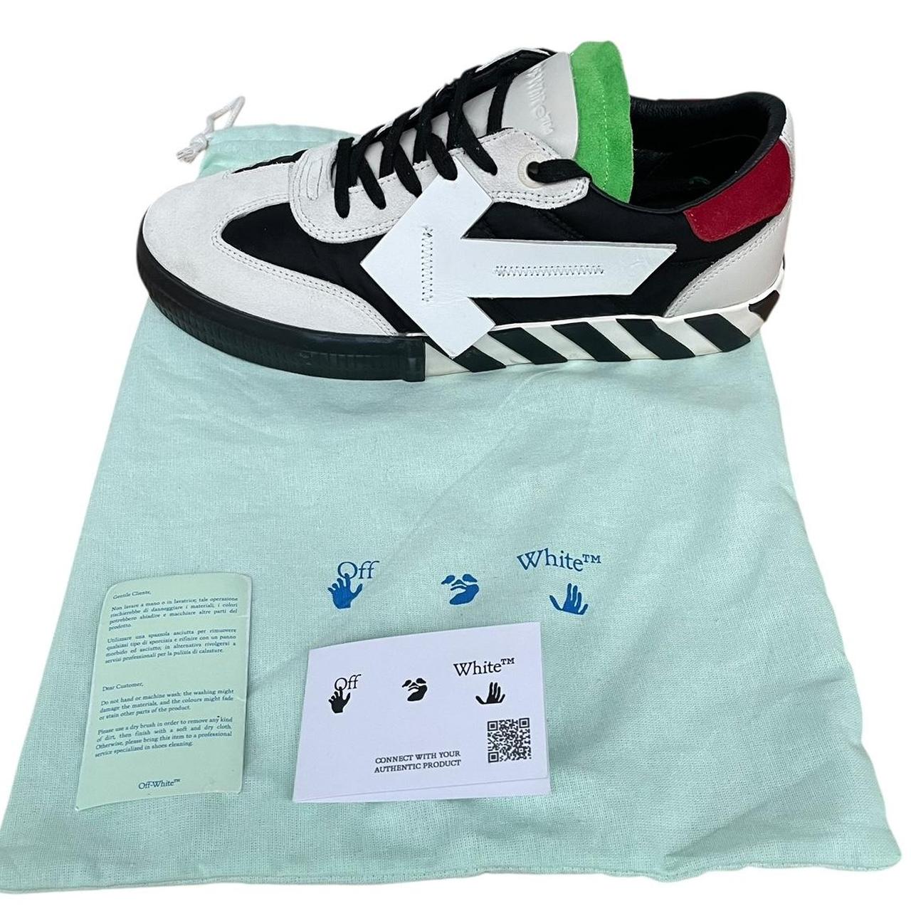 Off White Multicoloured Floating Arrow Vulcanized Leather Low Top Trainers