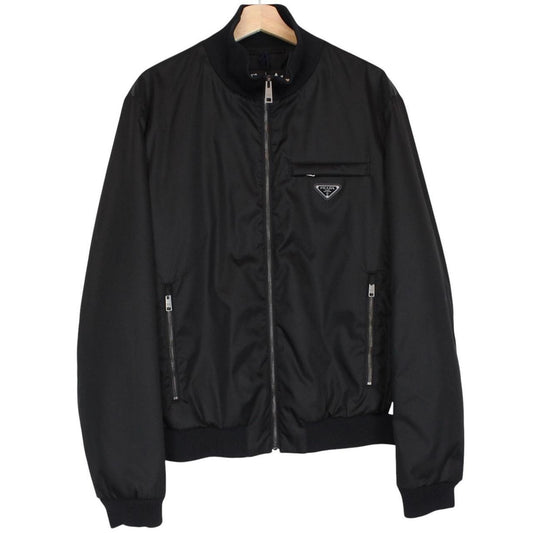 Prada x Adidas Re-Nylon Black and White Full Zip Track Jacket