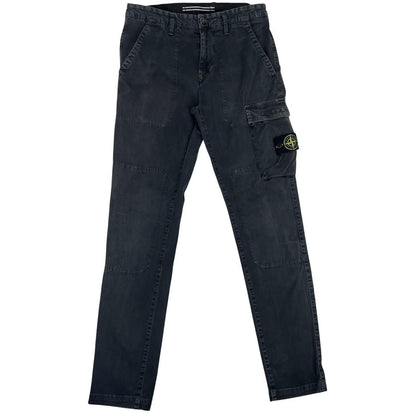 Stone Island AW 2019 Black Slim Fit Cargo Trousers