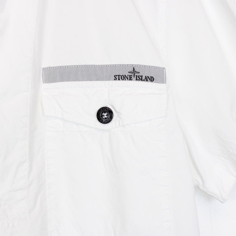 Stone Island SS 2015 White Short Sleeve Cotton Shirt