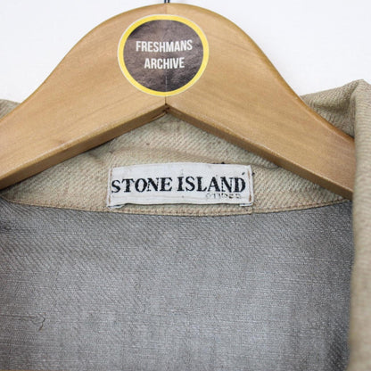 Vintage Stone Island SS 2003 Beige Resin Lino Flax Spalmultra Jacket