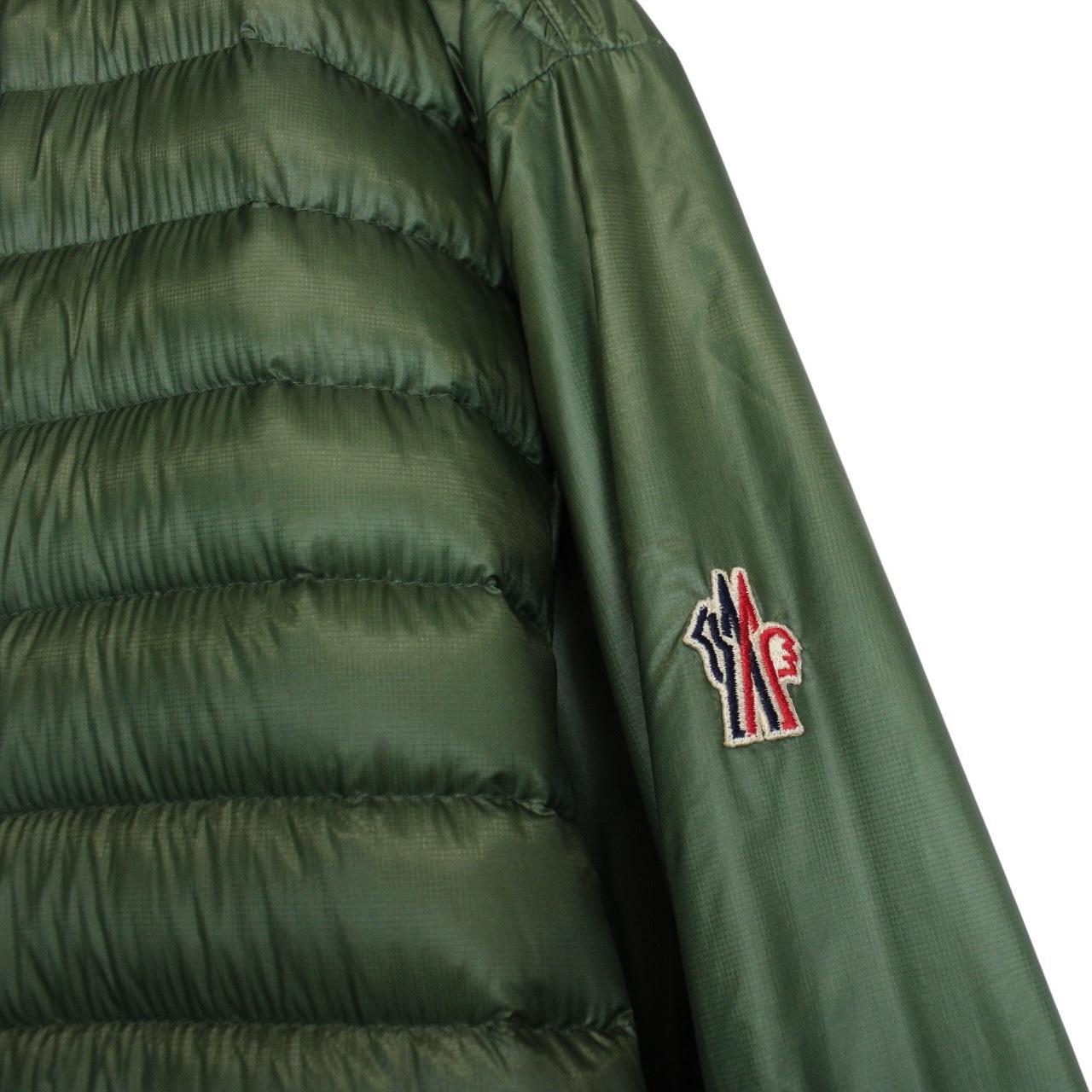 Moncler Grenoble Althaus Green Full Zip Quilted Down Jacket