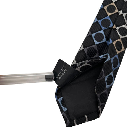 Michael Kors Black Circle Pattern Silk Tie