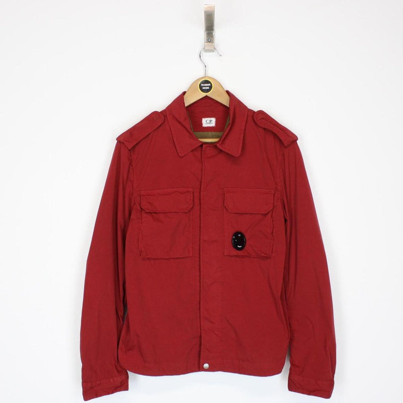 CP Company Red Full Zip Nylon Lens Overshirt Jacket