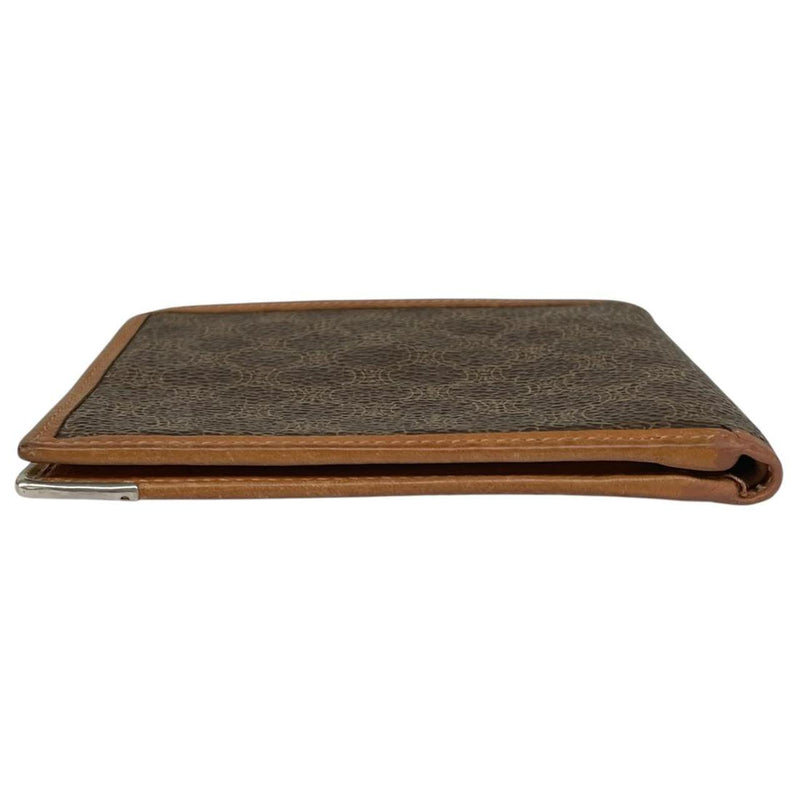 Vintage Celine Brown and Beige Macadam Monogram Wallet