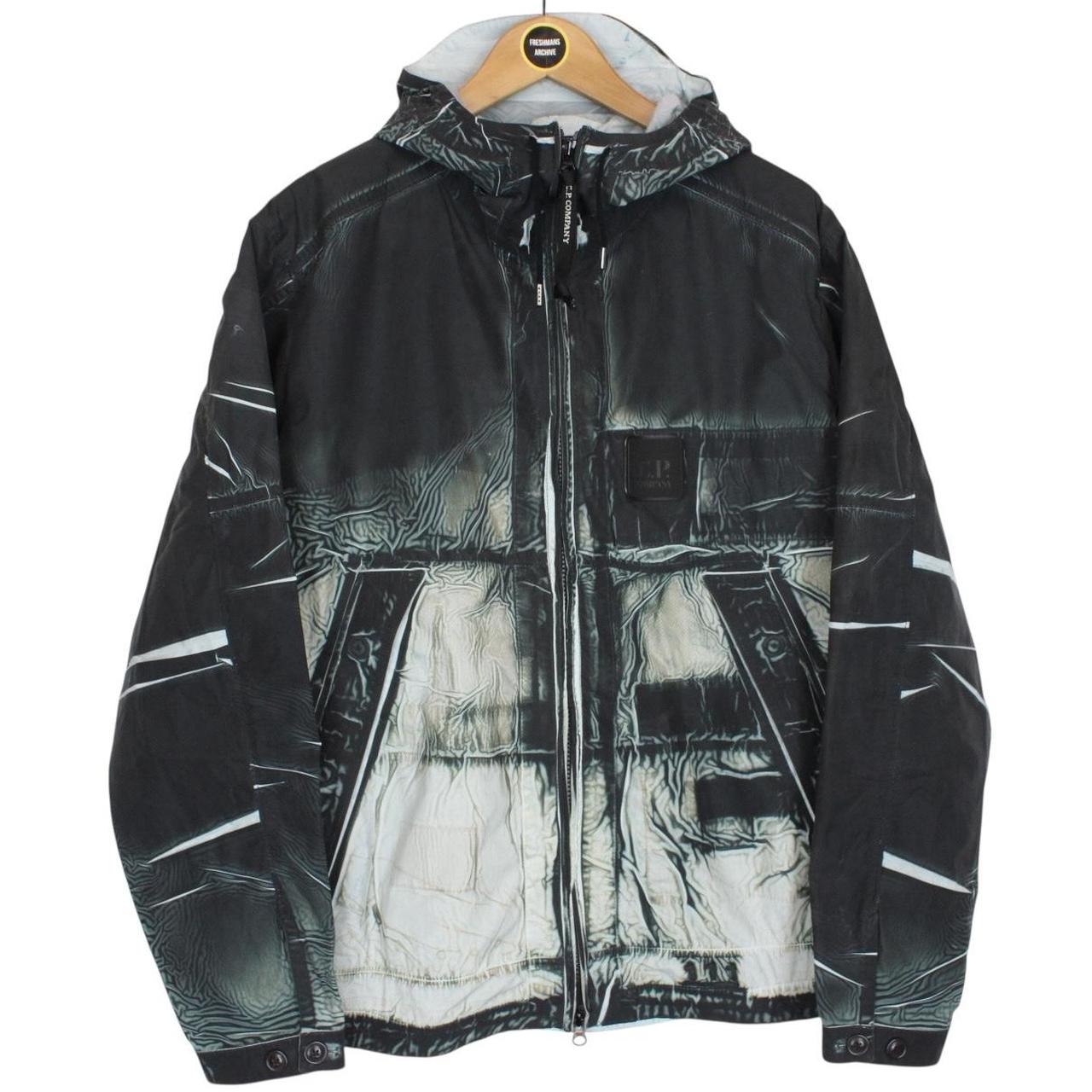 CP Company Metropolis Series Black Tracery Full Zip Lens Hooded Jacket