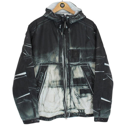 CP Company Metropolis Series Black Tracery Full Zip Lens Hooded Jacket