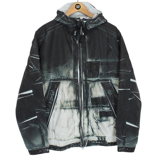 CP Company Metropolis Series Black Tracery Full Zip Lens Hooded Jacket