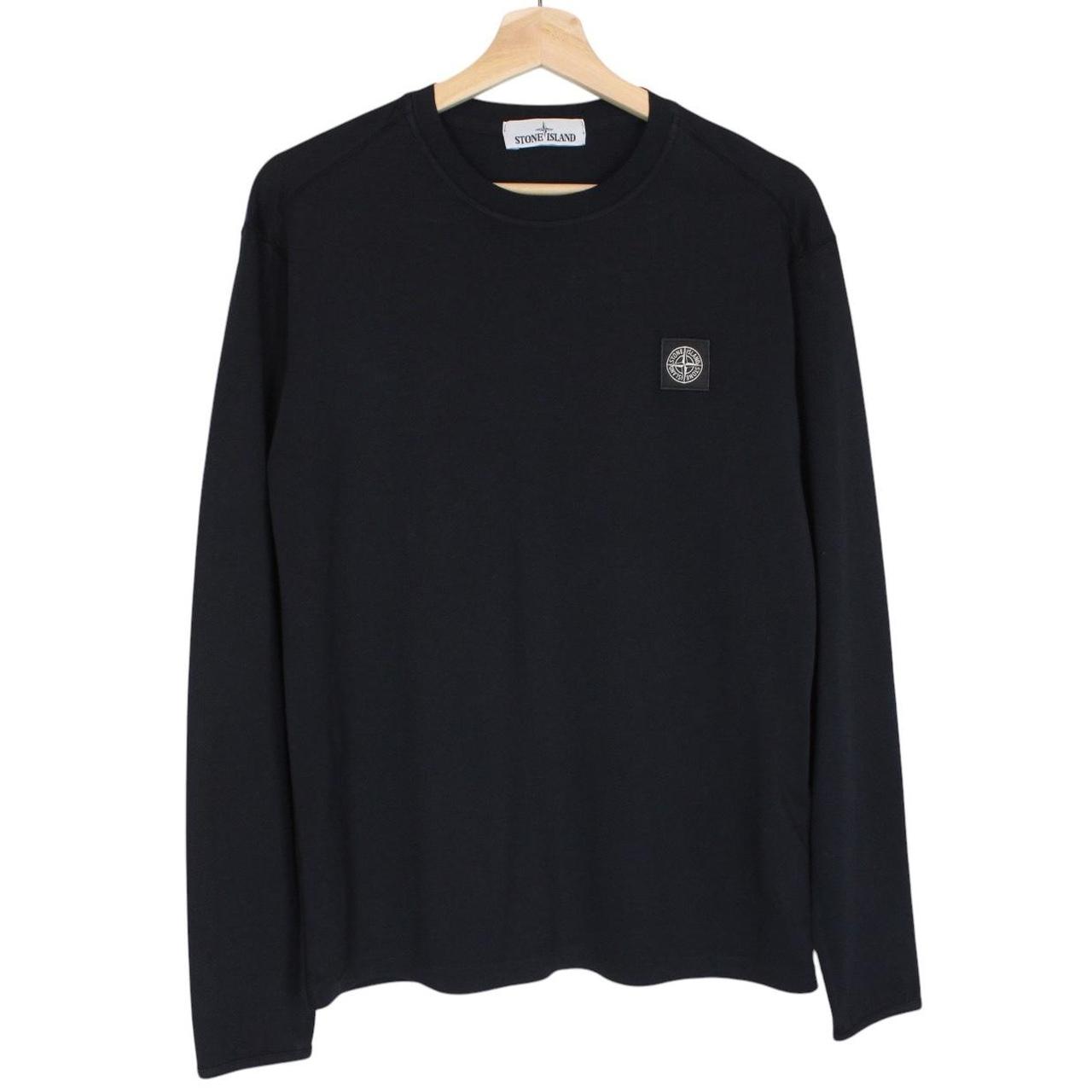Stone Island SS 2017 Black Long Sleeve Compass T-Shirt
