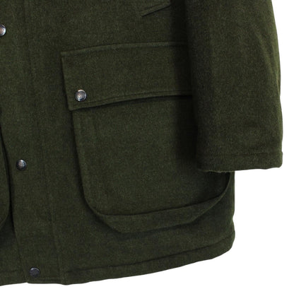 Vintage 90s Burberry Green Nova Check Lined Alpaca Wool Coat