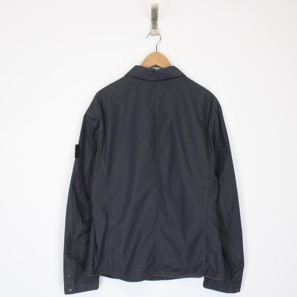 Stone Island SS 2008 Navy Blue Full Zip Nylon Overshirt Jacket