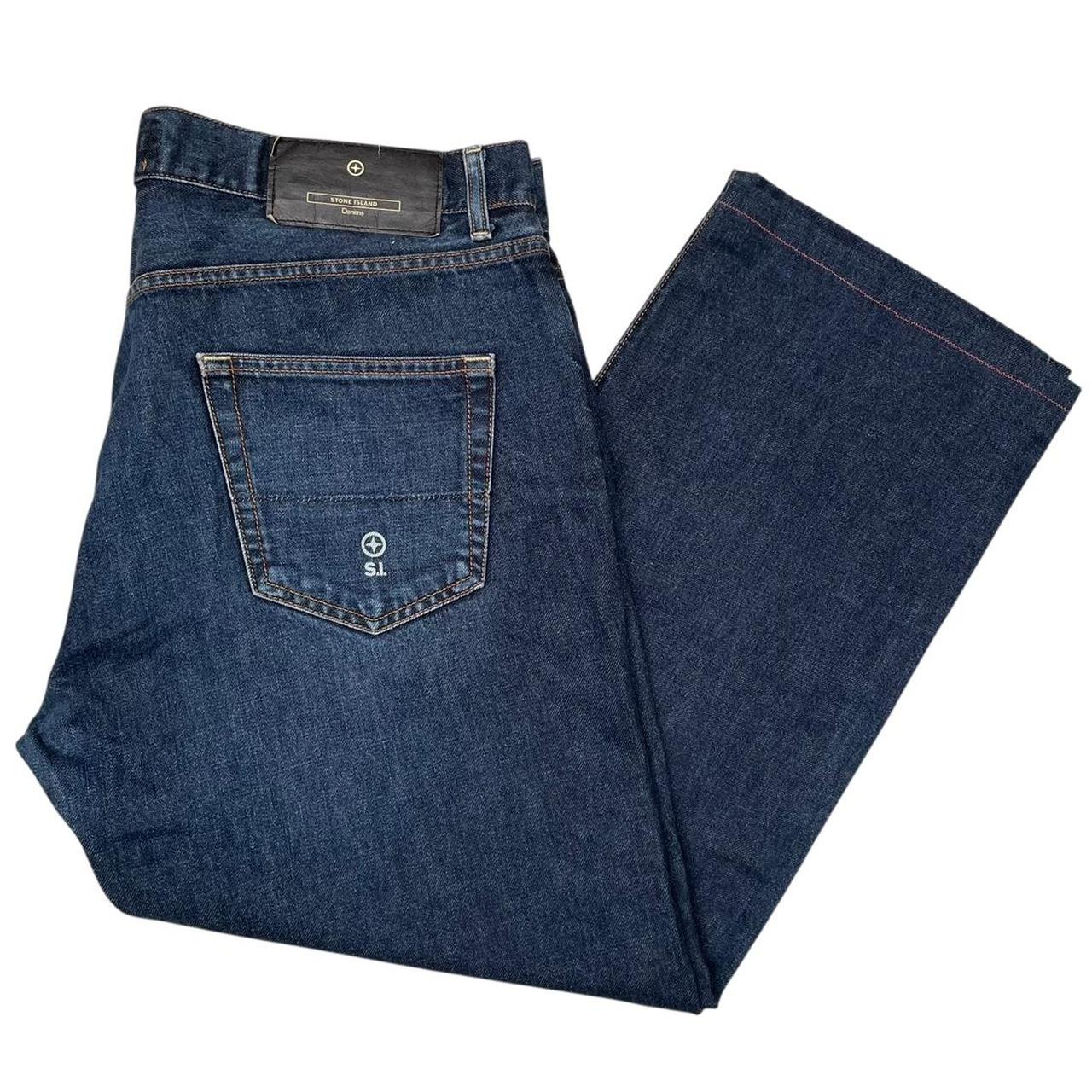 Vintage Stone Island Denims Navy Blue Straight Leg Fit Denim Jeans