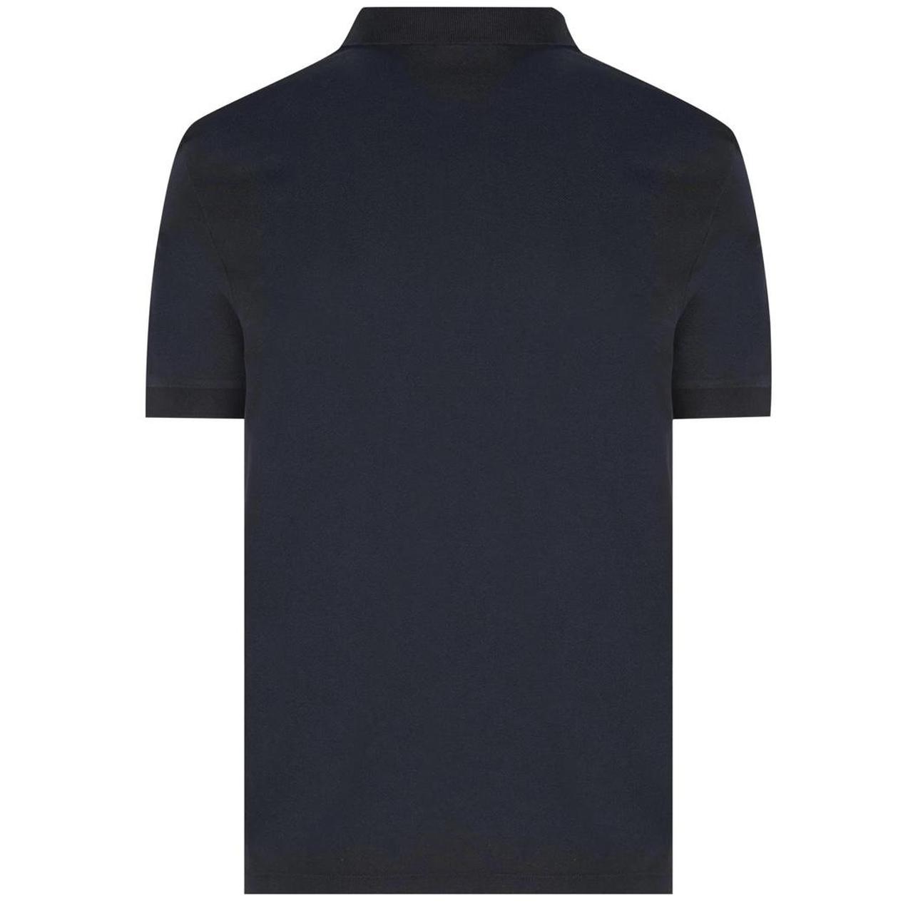 Stone Island Navy Blue Short Sleeve Slim Fit Organic Cotton Polo Shirt