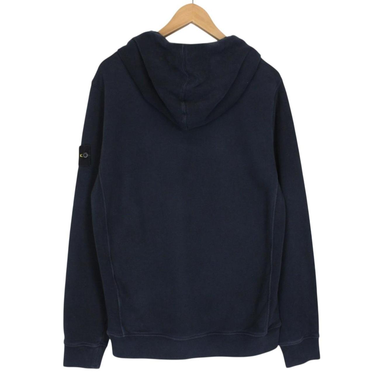 Stone Island SS 2024 Navy Blue Cotton Hoodie Jumper