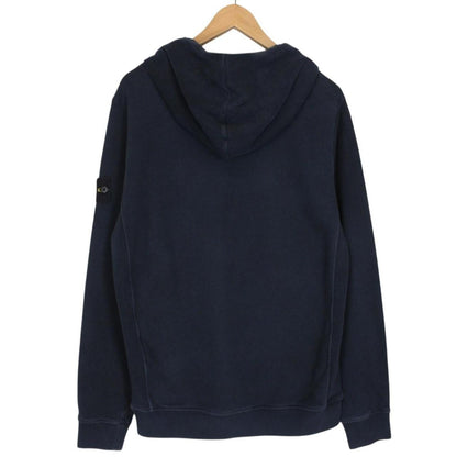 Stone Island SS 2024 Navy Blue Cotton Hoodie Jumper