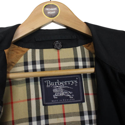 Vintage 90s Burberry Black Pimlico Cotton Trench Coat