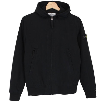 Stone Island Junior Black Full Zip Soft Shell Jacket