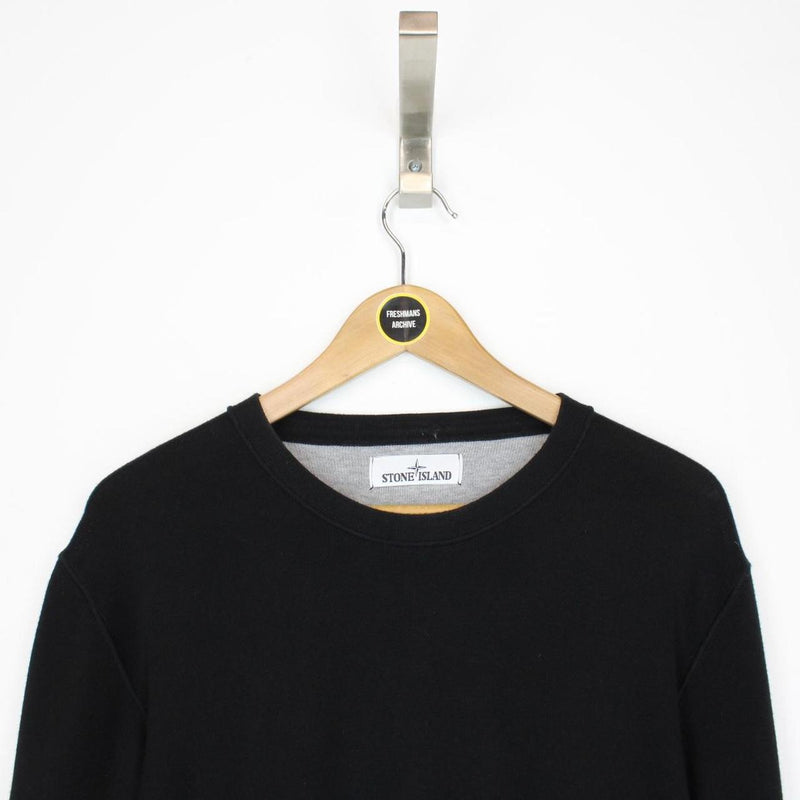 Stone Island SS 2018 Black Cotton Knit Sweatshirt Jumper