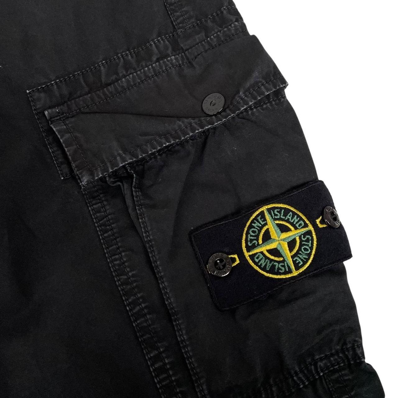 Stone Island SS 2022 Black Slim Fit Cargo Trousers