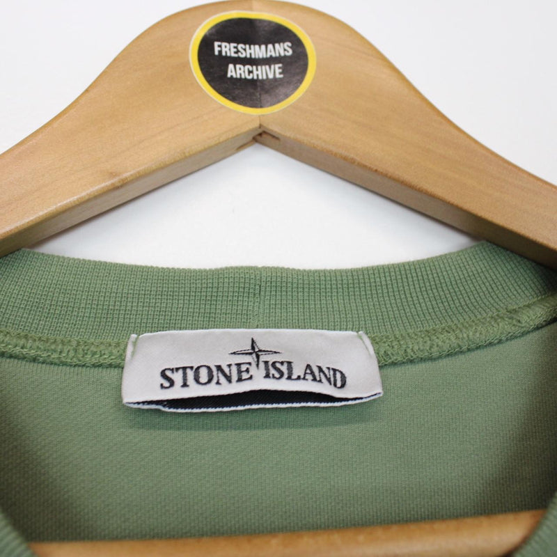 Stone Island Green Cotton Sweatshirt Jumper