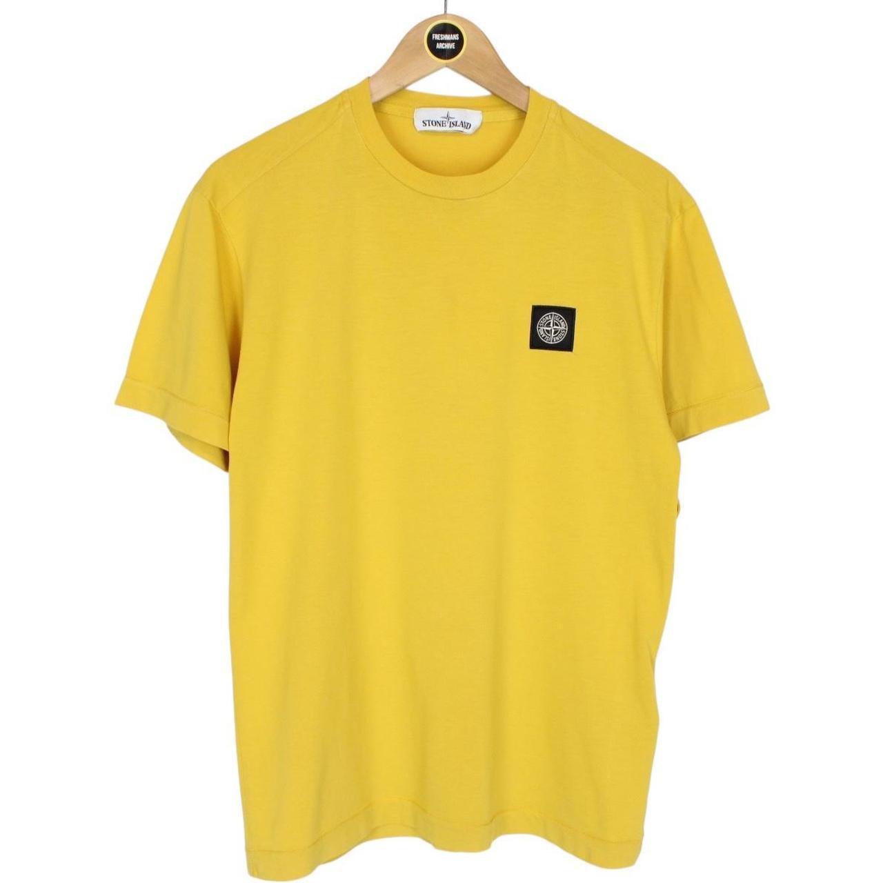Stone Island AW 2018 Yellow Short Sleeve Compass T-Shirt