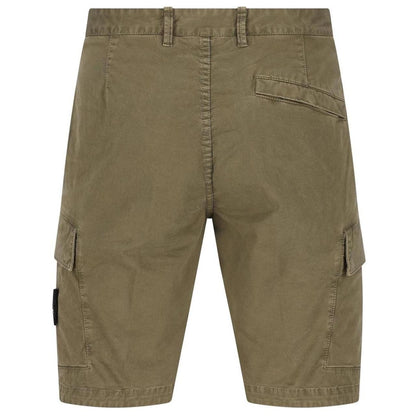 Stone Island SS26 Military Green Organic Cotton Cargo Shorts