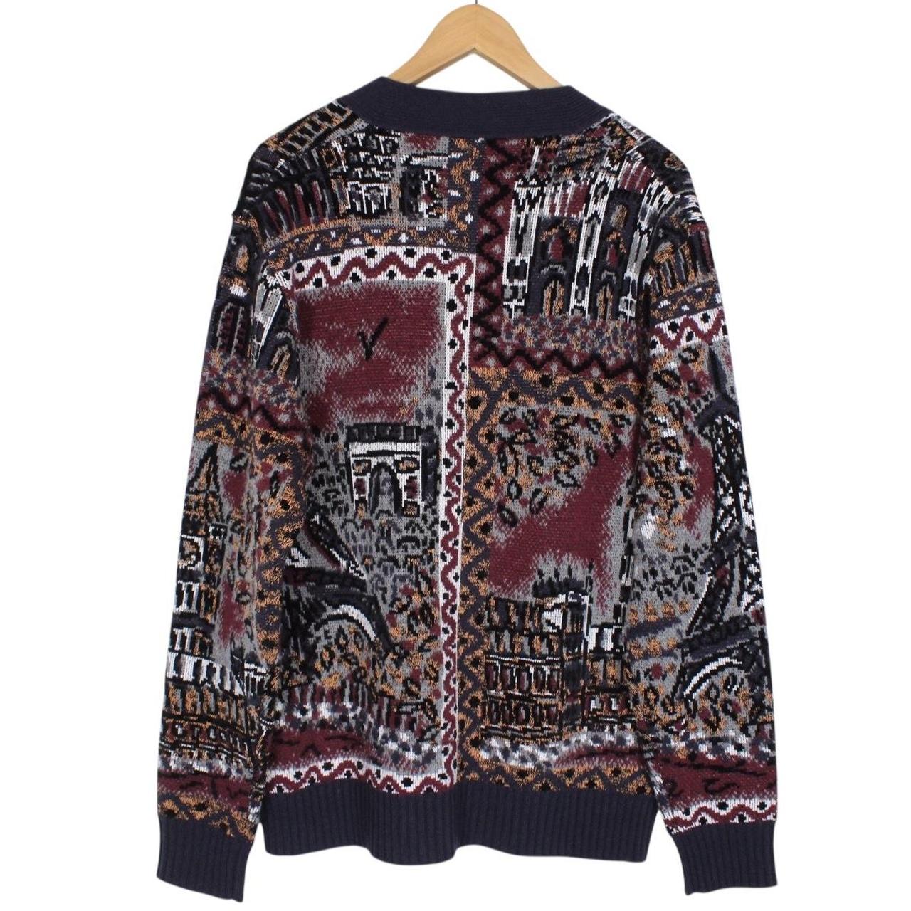 Missoni Multicoloured Button Up Jacquard Wool Blend Knit Cardigan Jumper