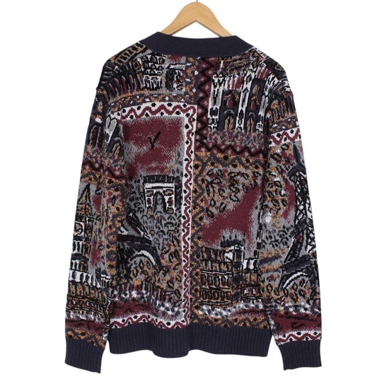 Missoni Multicoloured Button Up Jacquard Wool Blend Knit Cardigan Jumper