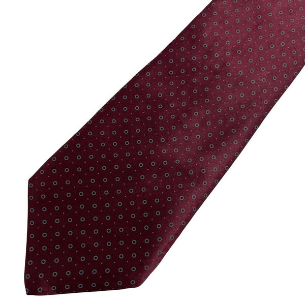 Vintage DKNY Burgundy Circle Silk Tie