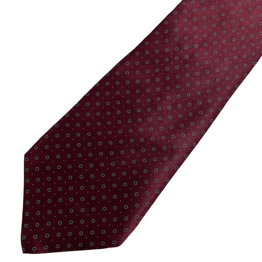 Vintage DKNY Burgundy Circle Silk Tie