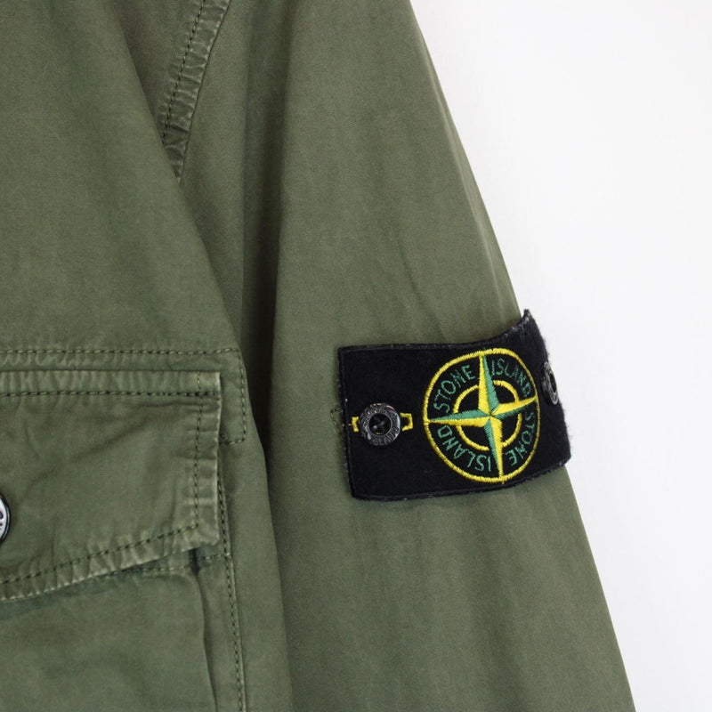 Stone Island SS 2020 Green Full Zip Cotton Overshirt Jacket