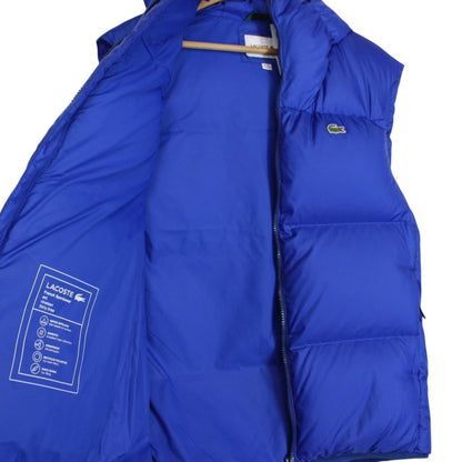 Lacoste Blue Full Zip Down Water Repellent Gilet / Bodywarmer