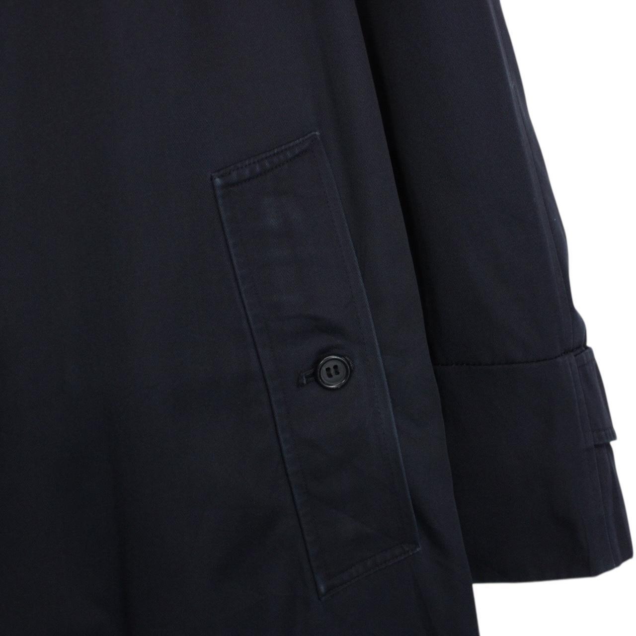 Vintage 90s Burberry Navy Blue Single Breasted Nova Check Trench Coat