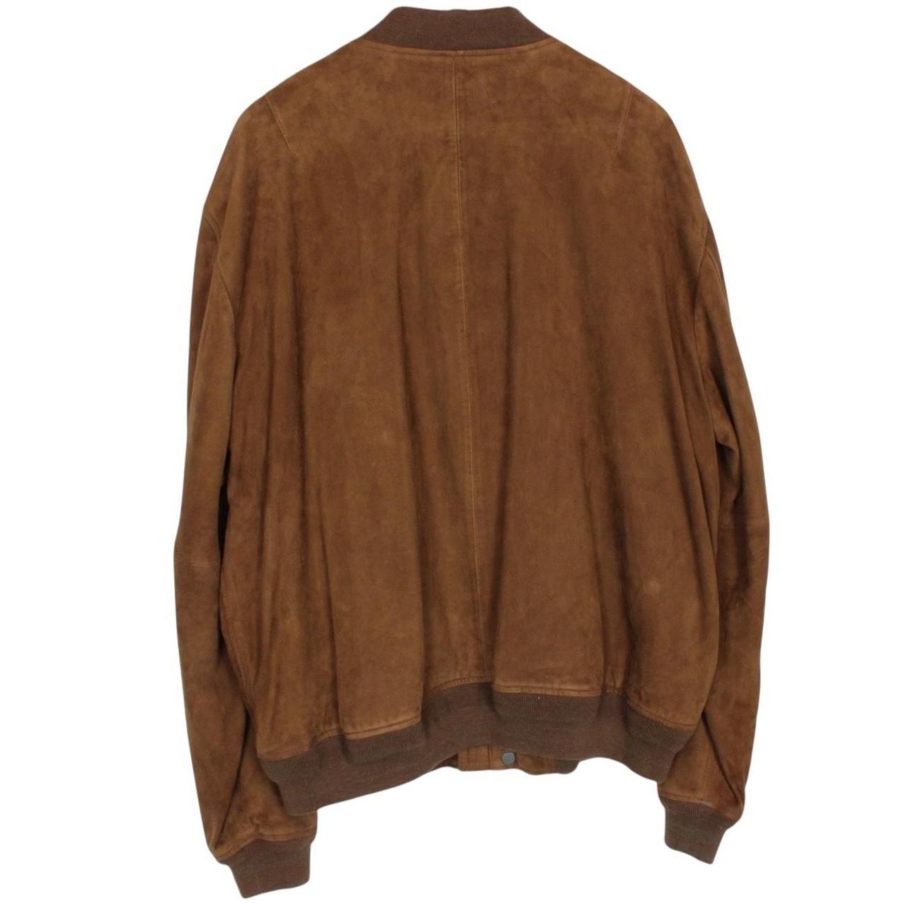 Polo Ralph Lauren Brown Goat Suede Leather Bomber Jacket