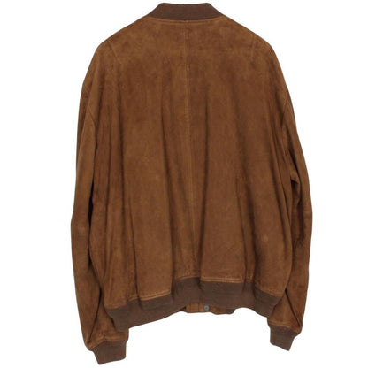 Polo Ralph Lauren Brown Goat Suede Leather Bomber Jacket