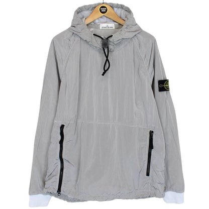 Stone Island AW 2018 Silver Nylon Metal Pullover Smock Jacket
