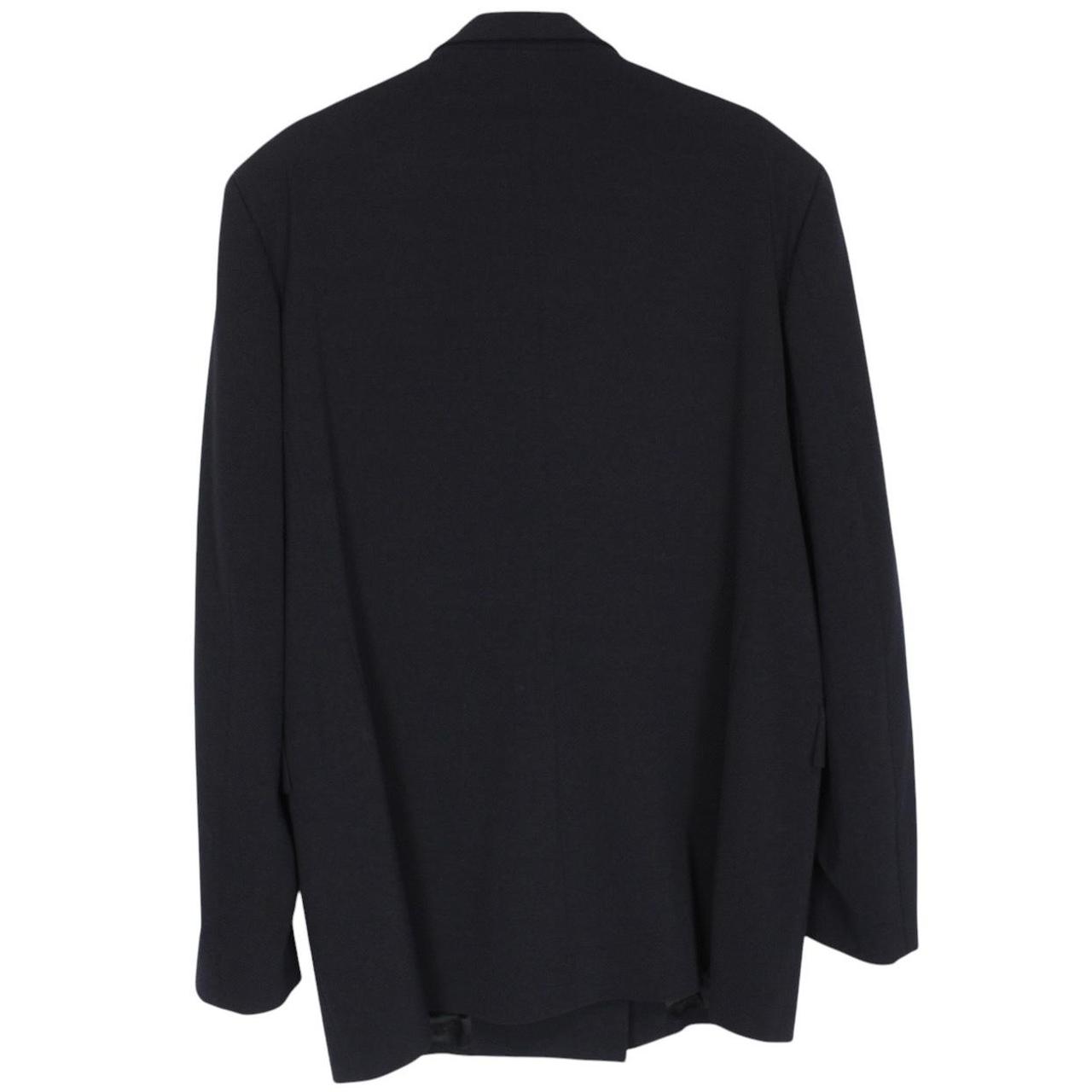 Vetements SS19 Navy Blue Unisex Open Sleeve Double Breasted Wool Blend Blazer Jacket